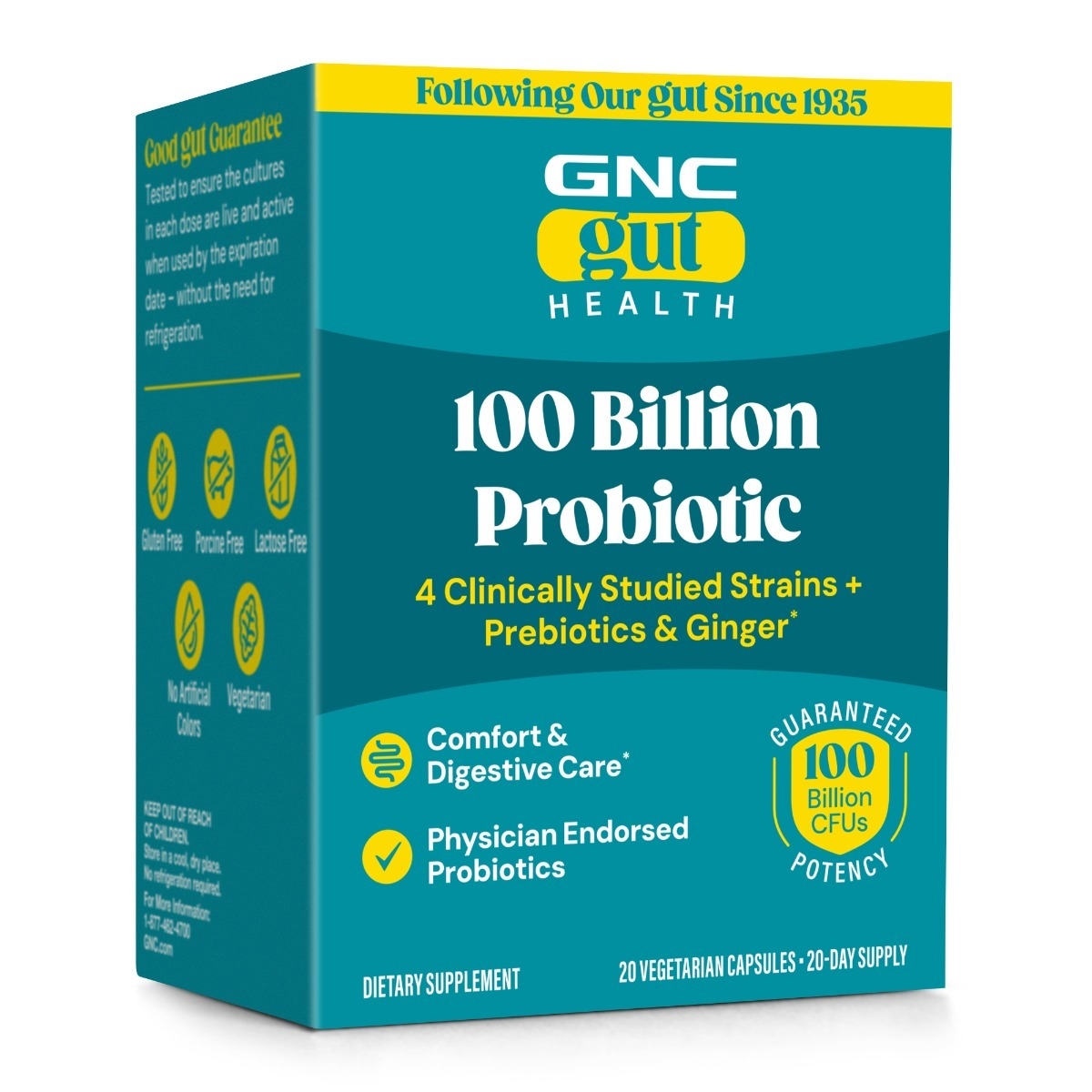 Probiotic Extra Strength Multi Strain 100 Billion CFUs, Probiotic LAB4® Studiat Clinic, 100 Miliarde Culturi Vii, 20 cps, Gut Health, GNC Probiotic Extra Strength Multi Strain 100 Billion CFUs, Probiotic LAB4® Studiat Clinic, 100 Miliarde Culturi Vii, 20 cps, Gut Health, GNC