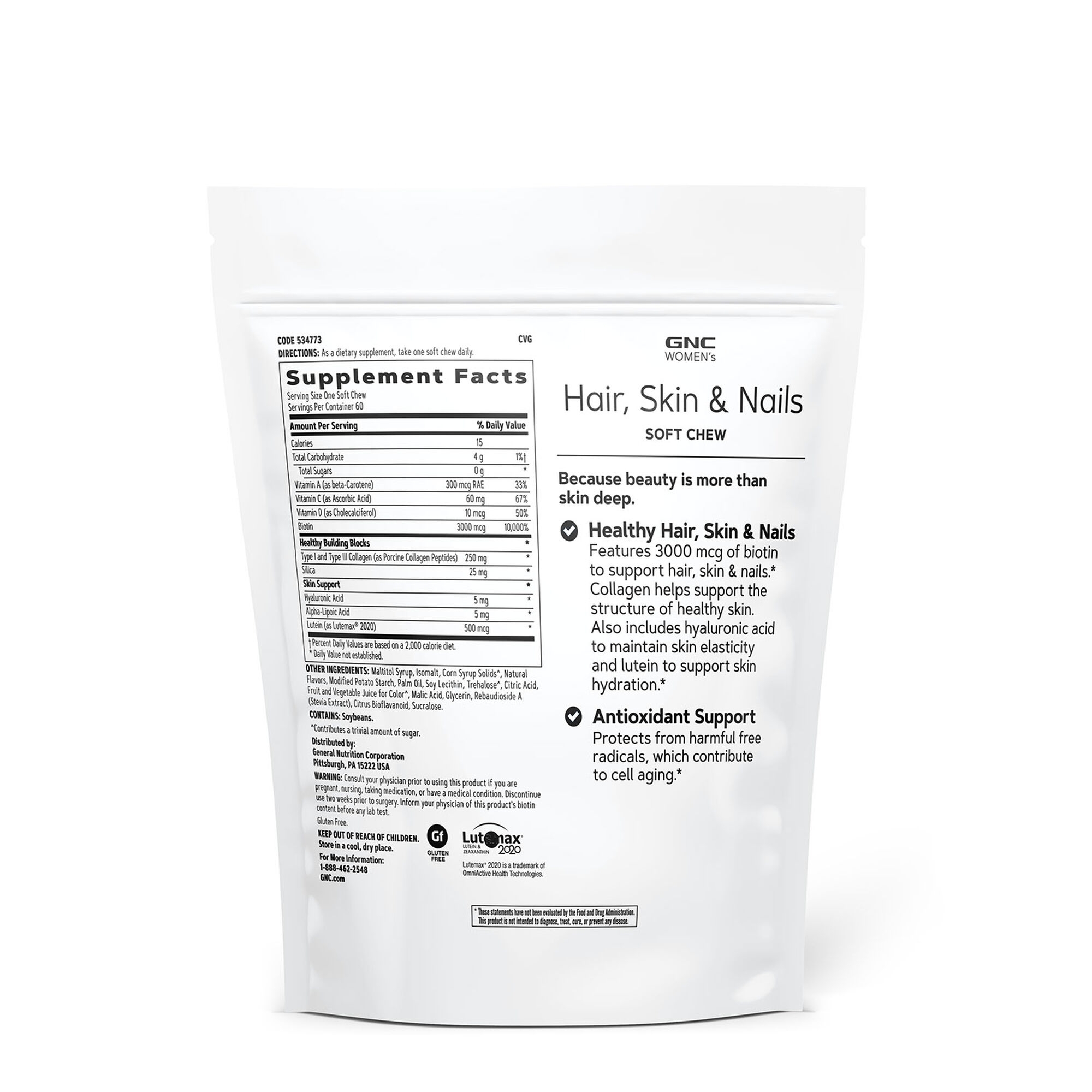 Formula pentru par, piele si unghii cu aroma de fructe de padure, 60 caramele, GNC Formula pentru par, piele si unghii cu aroma de fructe de padure, 60 caramele, GNC