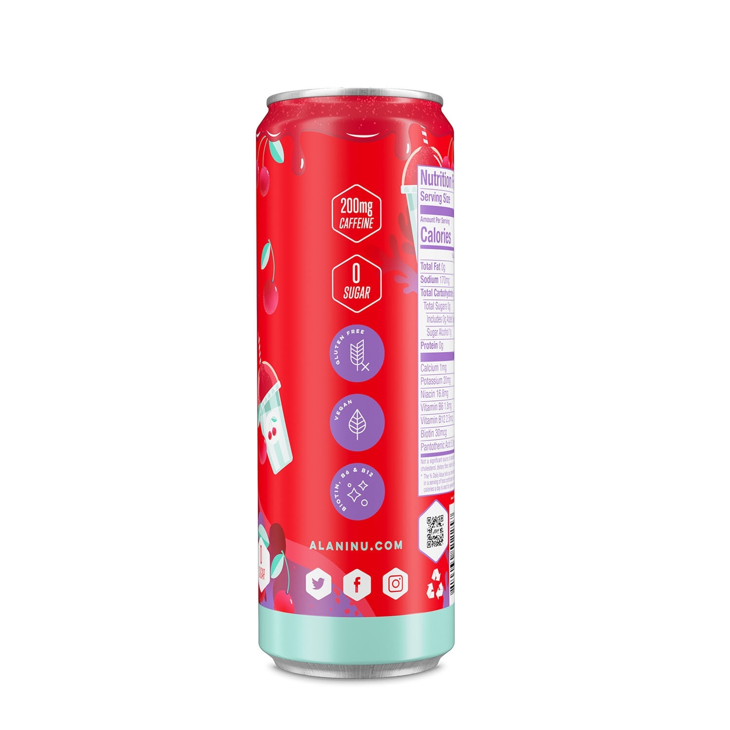 Energizant cu aroma de cirese Energy, 355 ml, Alani Nu Energizant cu aroma de cirese Energy, 355 ml, Alani Nu