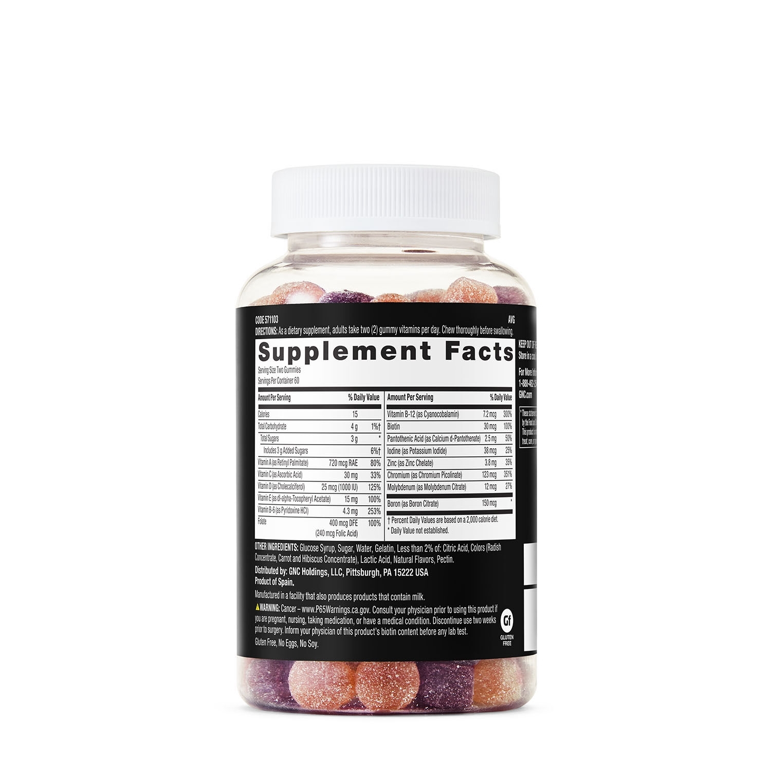Multivitamine pentru barbati cu aroma naturala de fructe de padure Mega Men, 120 jeleuri, GNC Multivitamine pentru barbati cu aroma naturala de fructe de padure Mega Men, 120 jeleuri, GNC