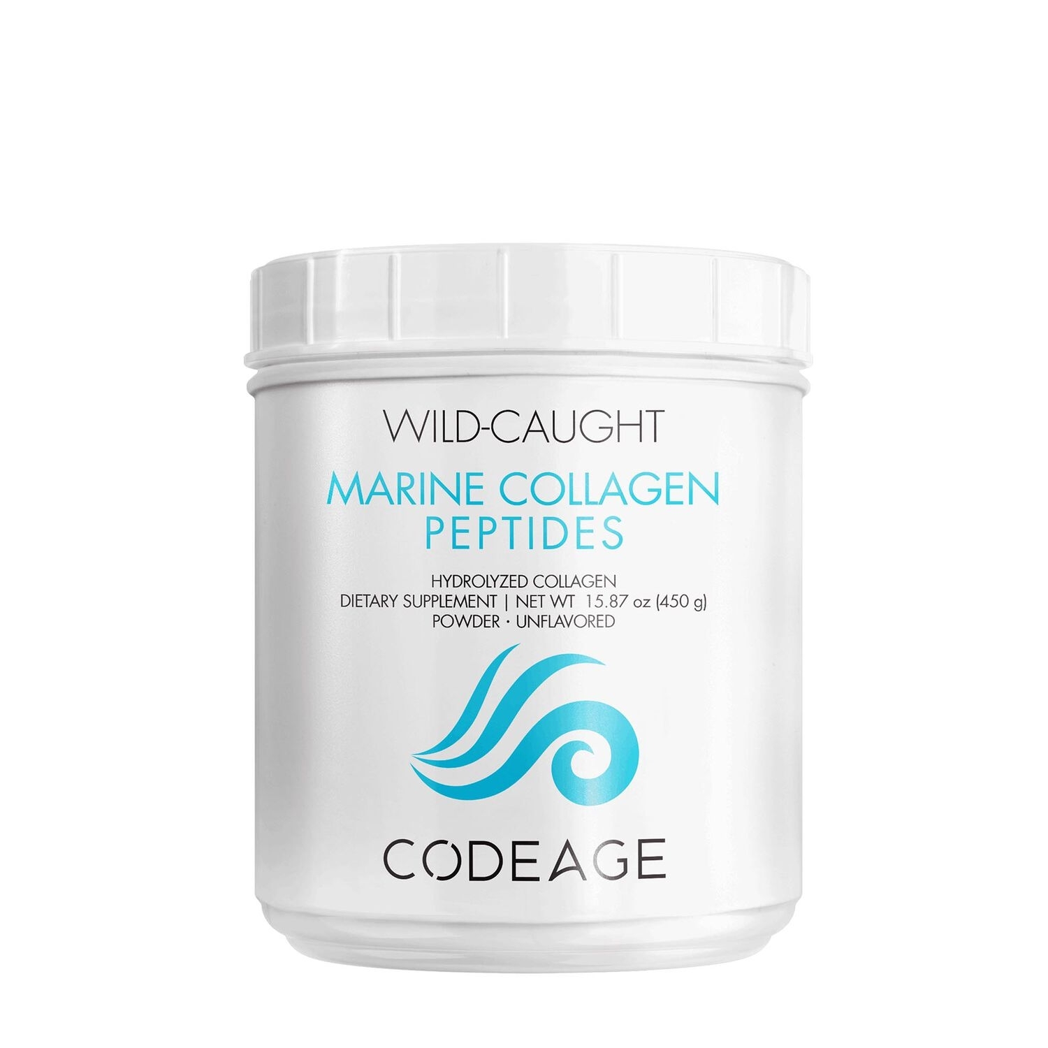 Colagen marin din pesti salbatici tip I si III, 450 g, Code Age Colagen marin din pesti salbatici tip I si III, 450 g, Code Age