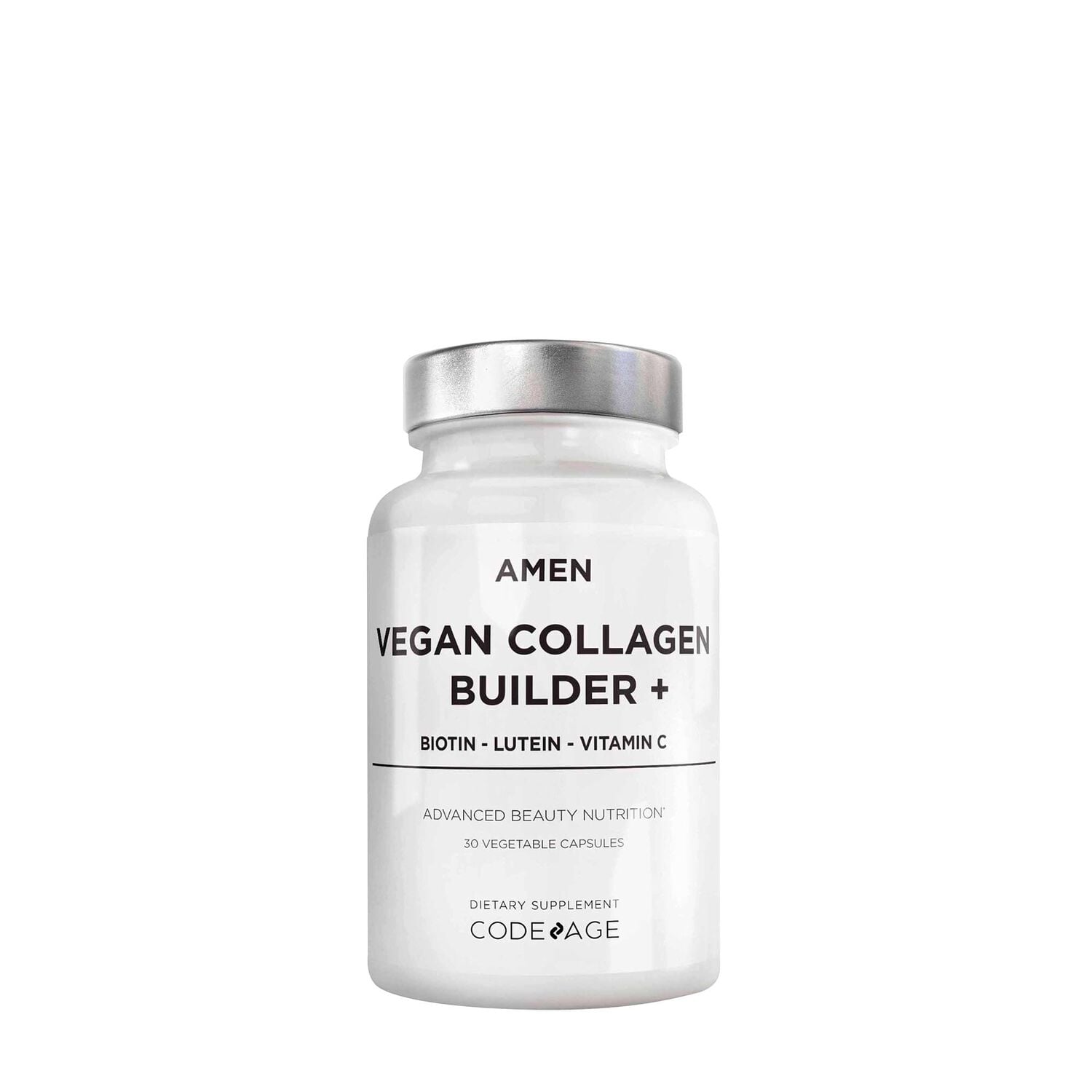 Colagen vegan cu biotina, luteina si vitamina C, 30 capsule, Code Age Colagen vegan cu biotina, luteina si vitamina C, 30 capsule, Code Age