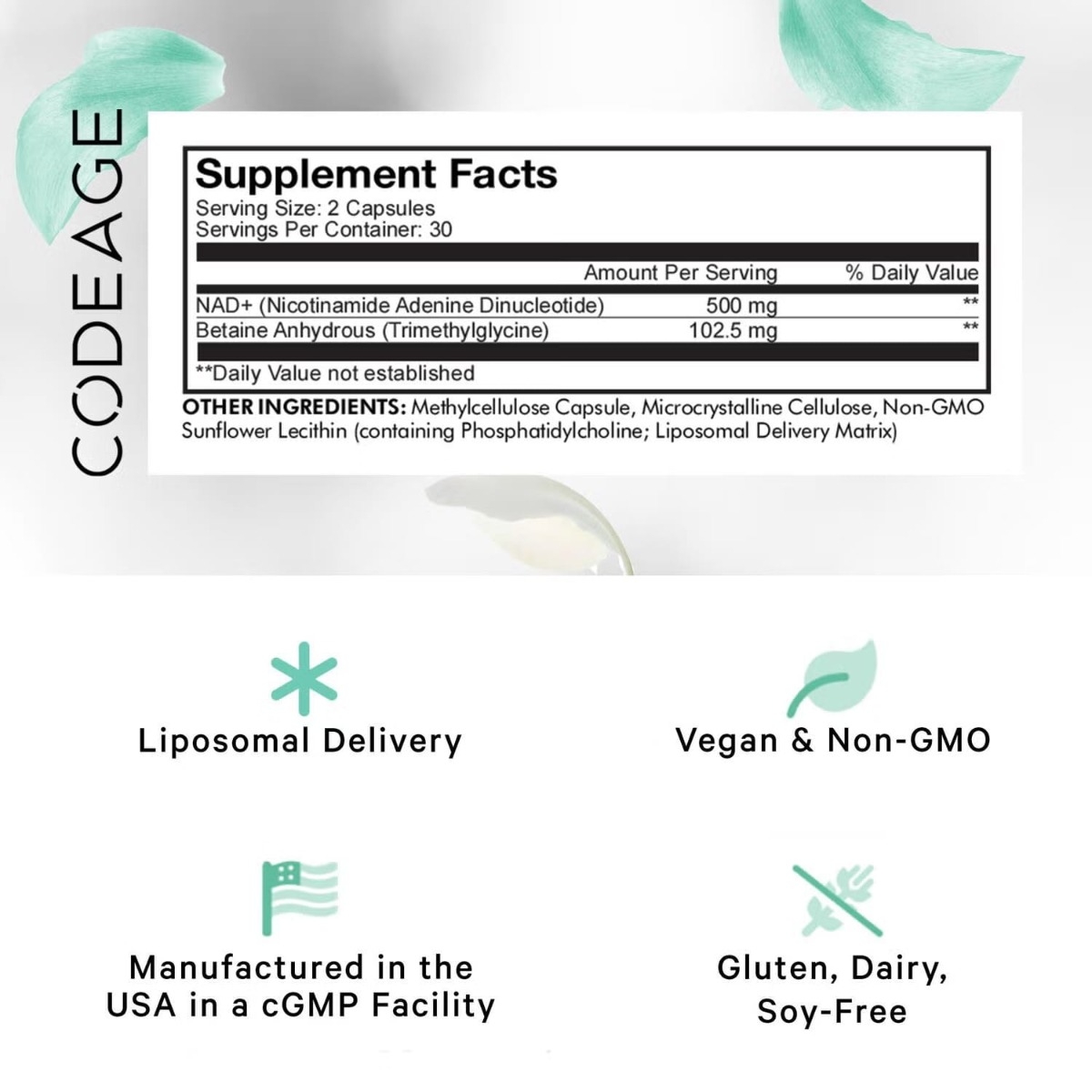 Nad+ liposomal CodeAge, 60 capsule, GNC Nad+ liposomal CodeAge, 60 capsule, GNC
