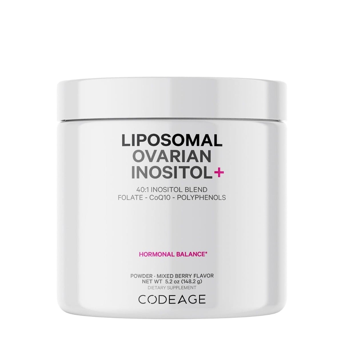 Myo-inozitol ovarian cu coenzima Q10 cu aroma de fructe de padure CodeAge, 148.2 g, GNC