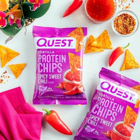 Chipsuri proteice cu aroma de spicy sweet chilli, 32 g, Quest Chipsuri proteice cu aroma de spicy sweet chilli, 32 g, Quest