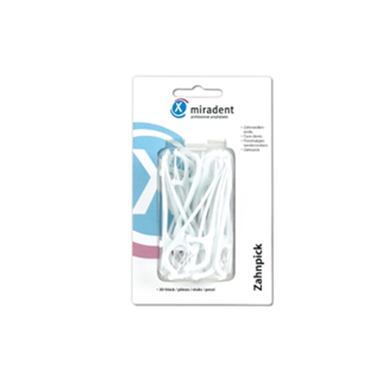 Miradent scobitori cu ata dentara 30buc Miradent scobitori cu ata dentara 30buc