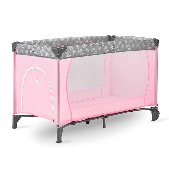 Patut pliabil, 60x120 cm, Momi, Belove, Pink Patut pliabil, 60x120 cm, Momi, Belove, Pink