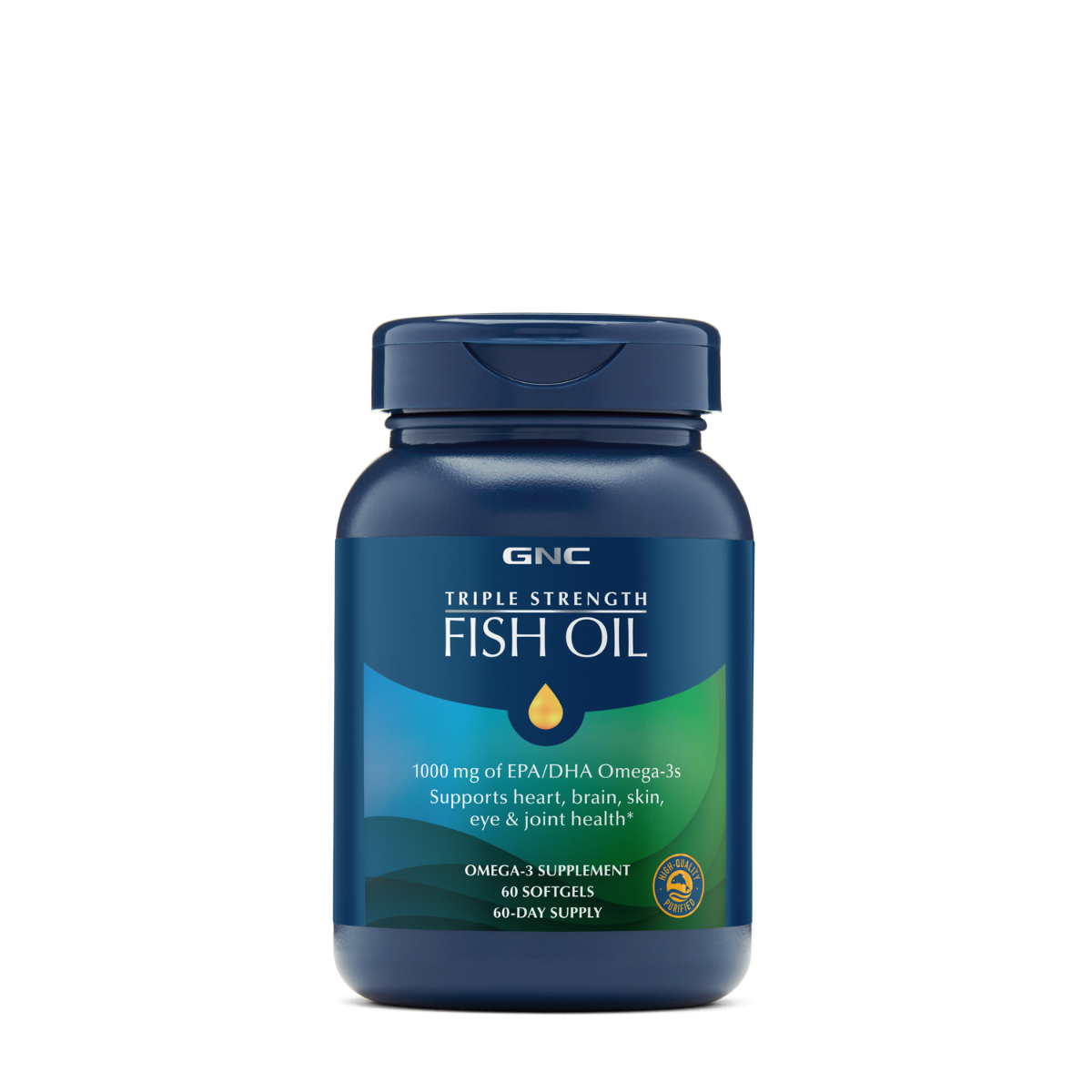 Ulei de peste 1000 mg Omega 3 EPA si DHA Triple Strength, 60 capsule, GNC Ulei de peste 1000 mg Omega 3 EPA si DHA Triple Strength, 60 capsule, GNC