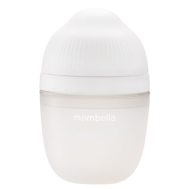 Biberon Anticolici Mombella Breast-Like, 210ml, Tetina M flux mediu, 100% Silicon, Ivory Biberon Anticolici Mombella Breast-Like, 210ml, Tetina M flux mediu, 100% Silicon, Ivory