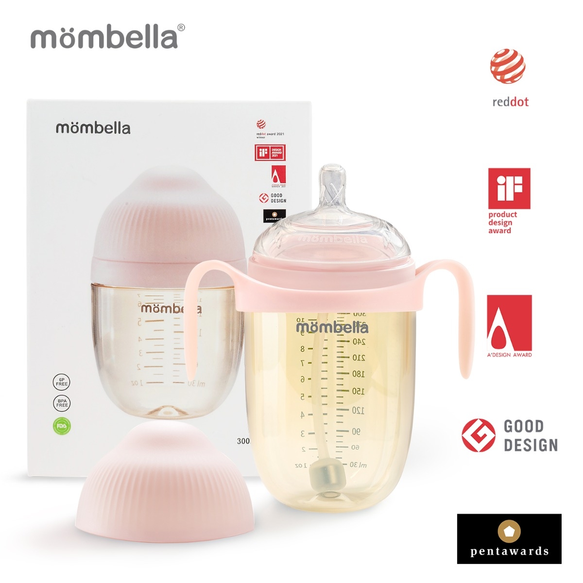 Biberon Anticolici Mombella Breast-Like, 300ml, Tetina 360° XL Flux Consistent, PPSU, Old Roze Biberon Anticolici Mombella Breast-Like, 300ml, Tetina 360° XL Flux Consistent, PPSU, Old Roze