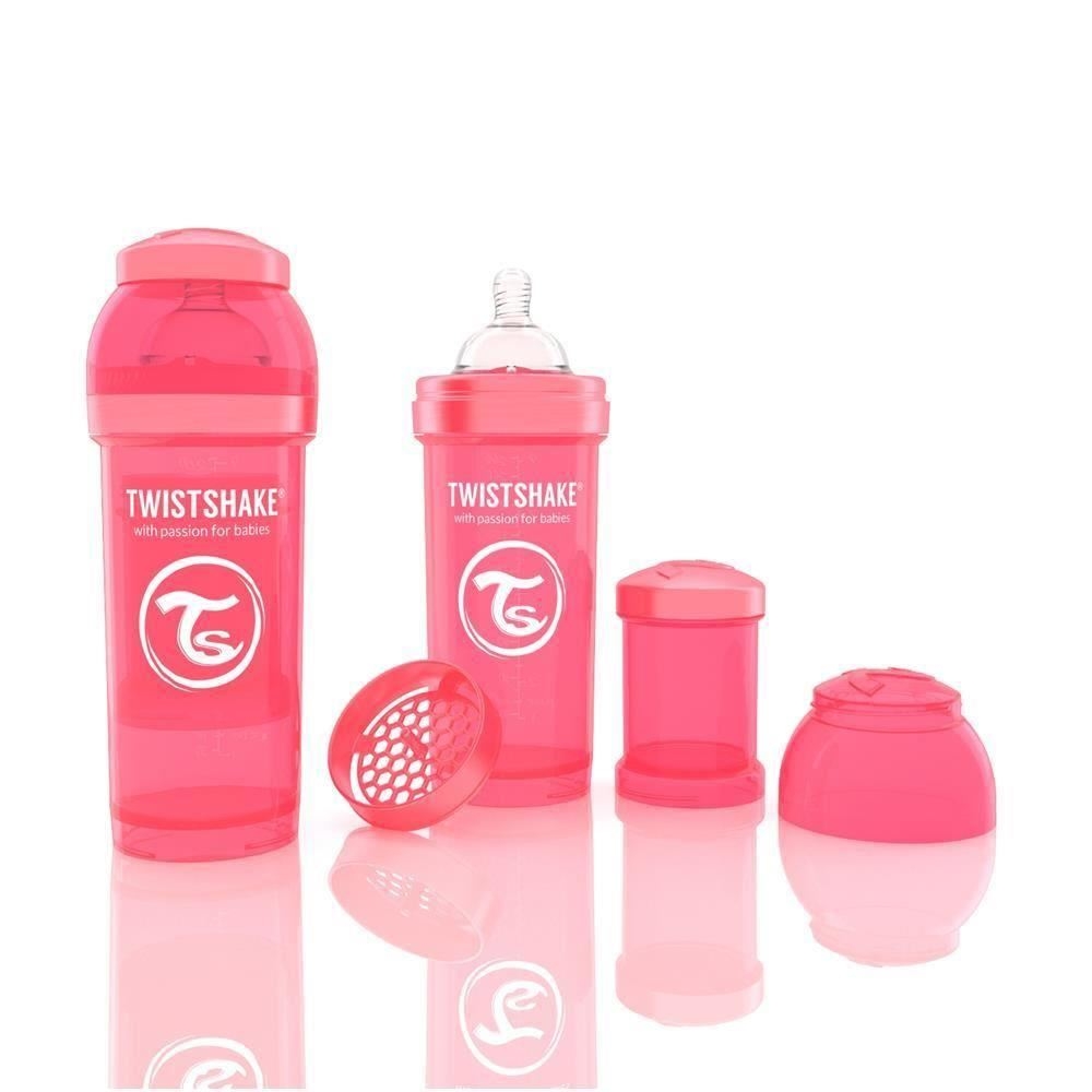 Biberon Twistshake Anti - Colici 260 ml Piersica Biberon Twistshake Anti - Colici 260 ml Piersica