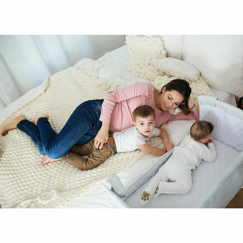 Lionelo - Patut co-sleeper Theo Dark 2 in 1, 90x50 cm, Gri Lionelo - Patut co-sleeper Theo Dark 2 in 1, 90x50 cm, Gri