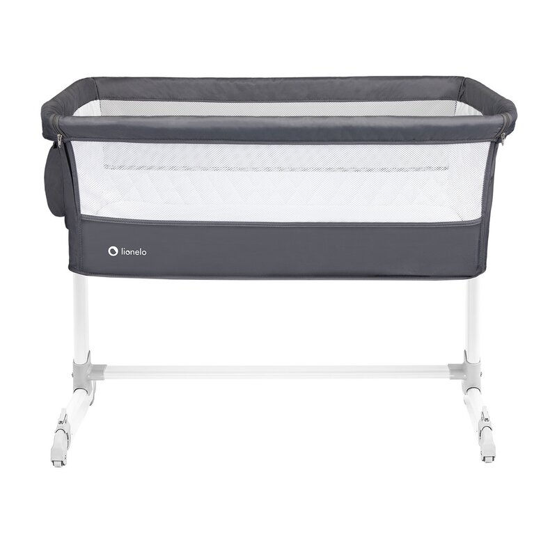Lionelo - Patut co-sleeper Theo Dark 2 in 1, 90x50 cm, Gri Lionelo - Patut co-sleeper Theo Dark 2 in 1, 90x50 cm, Gri