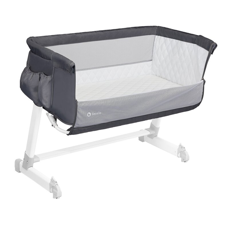Lionelo - Patut co-sleeper Theo Dark 2 in 1, 90x50 cm, Gri Lionelo - Patut co-sleeper Theo Dark 2 in 1, 90x50 cm, Gri