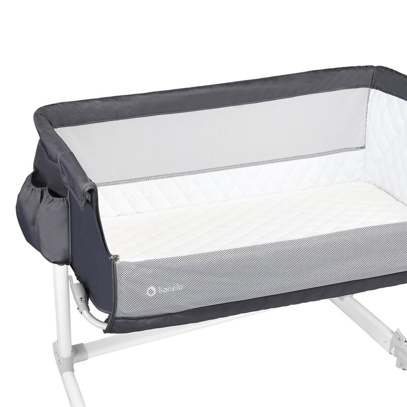 Lionelo - Patut co-sleeper Theo Dark 2 in 1, 90x50 cm, Gri Lionelo - Patut co-sleeper Theo Dark 2 in 1, 90x50 cm, Gri