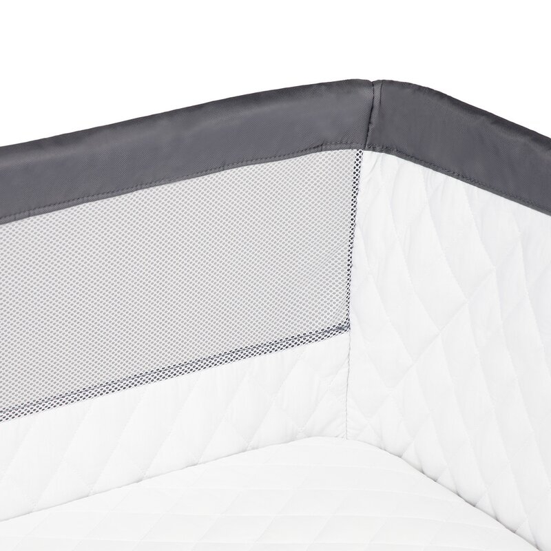 Lionelo - Patut co-sleeper Theo Dark 2 in 1, 90x50 cm, Gri Lionelo - Patut co-sleeper Theo Dark 2 in 1, 90x50 cm, Gri