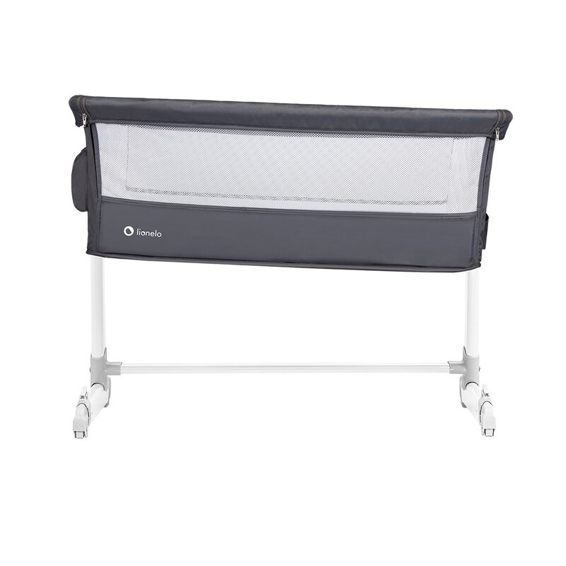 Lionelo - Patut co-sleeper Theo Dark 2 in 1, 90x50 cm, Gri Lionelo - Patut co-sleeper Theo Dark 2 in 1, 90x50 cm, Gri