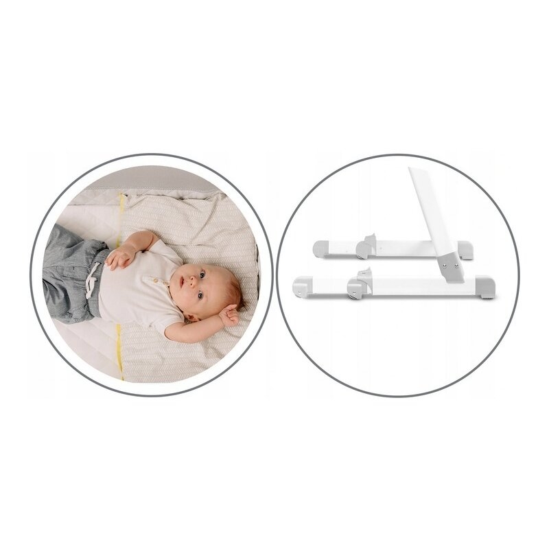 Lionelo - Patut co-sleeper Theo Dark 2 in 1, 90x50 cm, Gri Lionelo - Patut co-sleeper Theo Dark 2 in 1, 90x50 cm, Gri