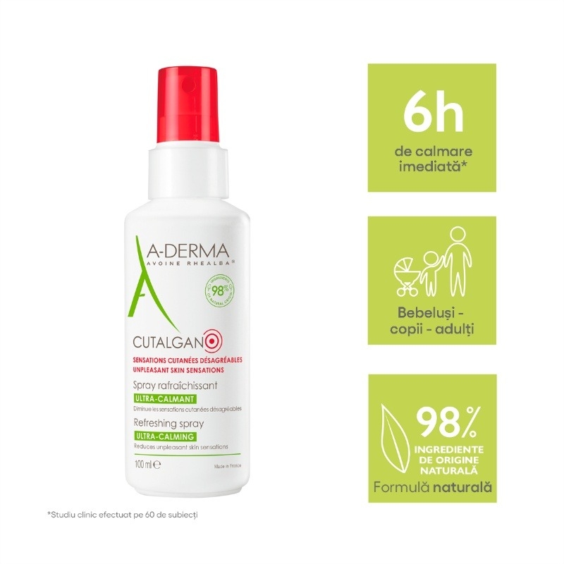 Cutalgan spray ultra calmant, 100ml, A-Derma Cutalgan spray ultra calmant, 100ml, A-Derma