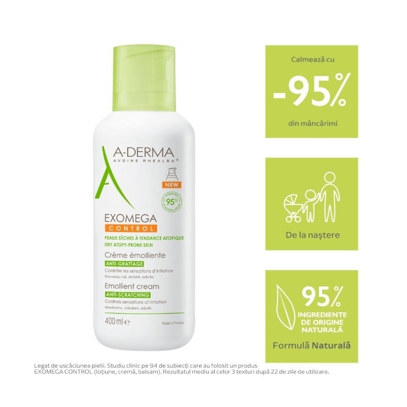 Exomega Control crema emolienta, 400ml, A-Derma Exomega Control crema emolienta, 400ml, A-Derma