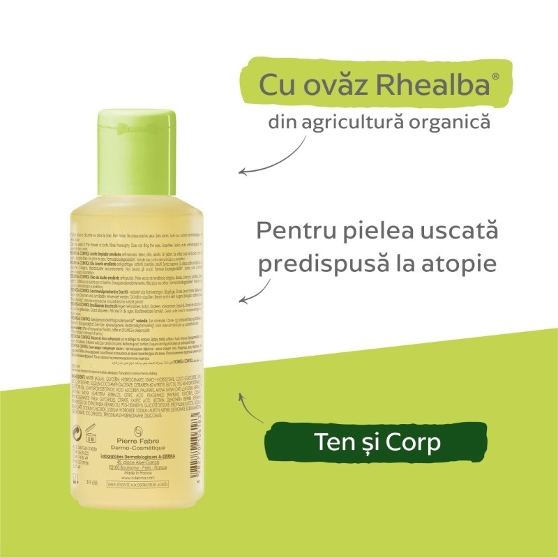 Exomega Control ulei de dus, 200ml, A-Derma Exomega Control ulei de dus, 200ml, A-Derma