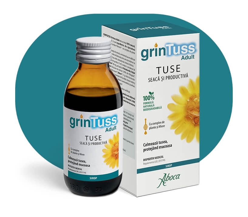 GrinTuss sirop de tuse pentru adulti, 180 ml, Aboca GrinTuss sirop de tuse pentru adulti, 180 ml, Aboca