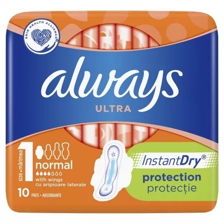 Absorbante Ultra Normal, Marimea 1, 10 bucati, Always Absorbante Ultra Normal, Marimea 1, 10 bucati, Always