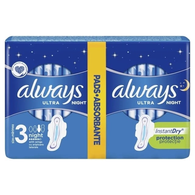 Absorbante Ultra Night, Marimea 3, 12 bucati, Always