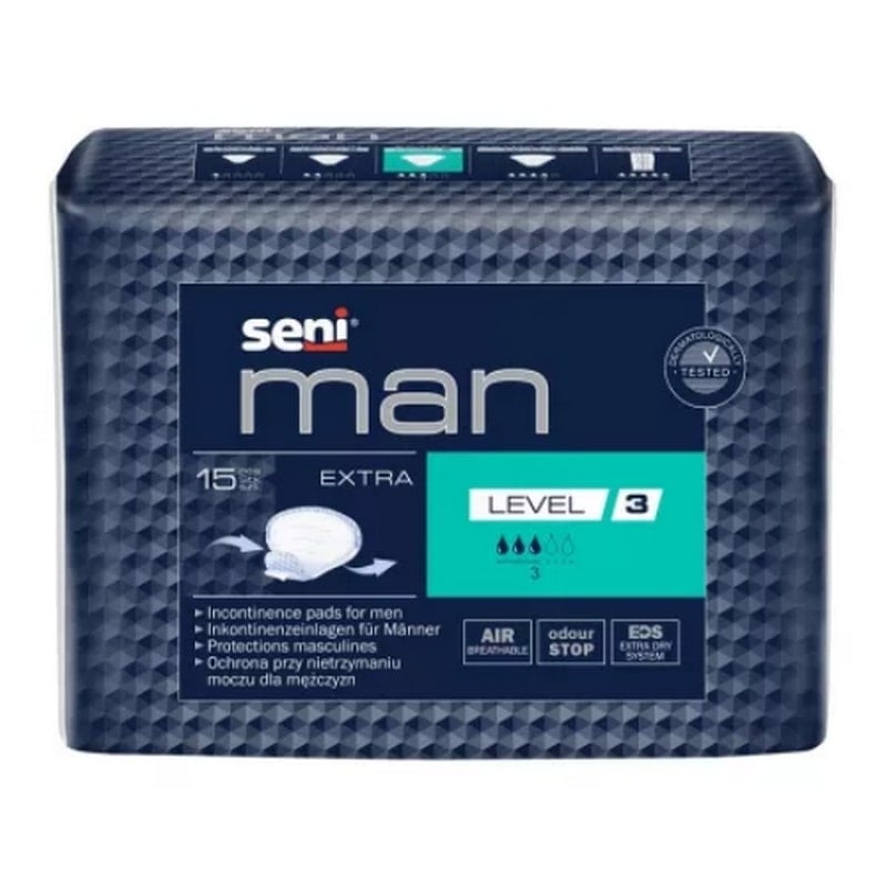 Absorbante incontinenta urinara barbati Man, Extra, 15 bucati, Seni Absorbante incontinenta urinara barbati Man, Extra, 15 bucati, Seni