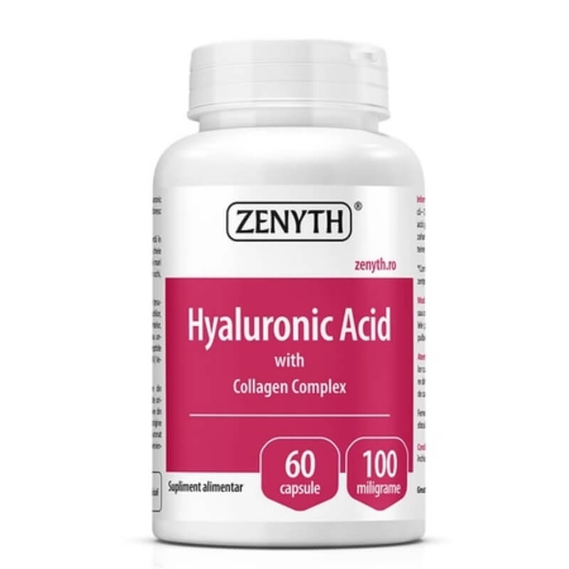 Hyaluronic Acid cu Collagen Complex, 60 capsule, Zenyth Hyaluronic Acid cu Collagen Complex, 60 capsule, Zenyth