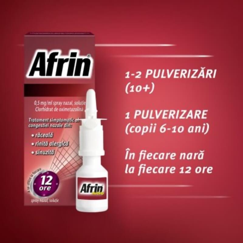 Afrin decongestionant nazal spray, 0,5 mg/ml, 15 ml, Bayer Afrin decongestionant nazal spray, 0,5 mg/ml, 15 ml, Bayer