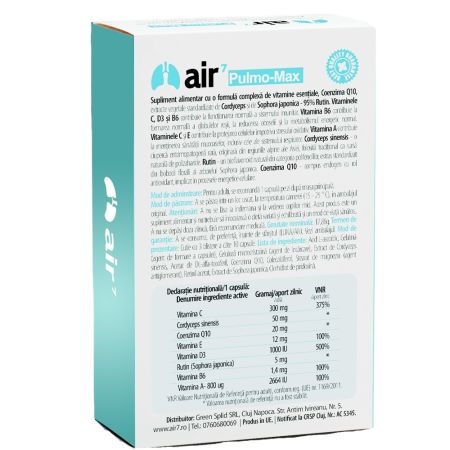 Pulmo-Max Air 7, 30 capsule, Green Splid Pulmo-Max Air 7, 30 capsule, Green Splid
