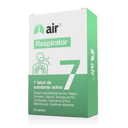 Air 7 Respirator, 30 tablete, Green Splid Air 7 Respirator, 30 tablete, Green Splid