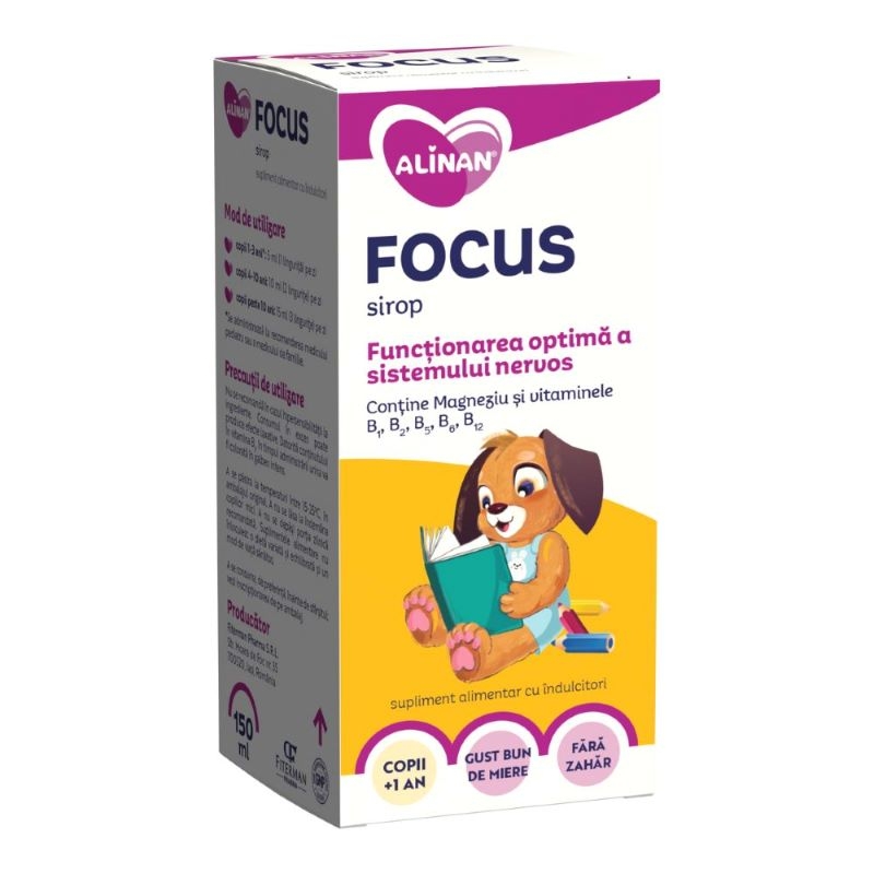 Sirop Focus Alinan, 150 ml, Fiterman Pharma Sirop Focus Alinan, 150 ml, Fiterman Pharma
