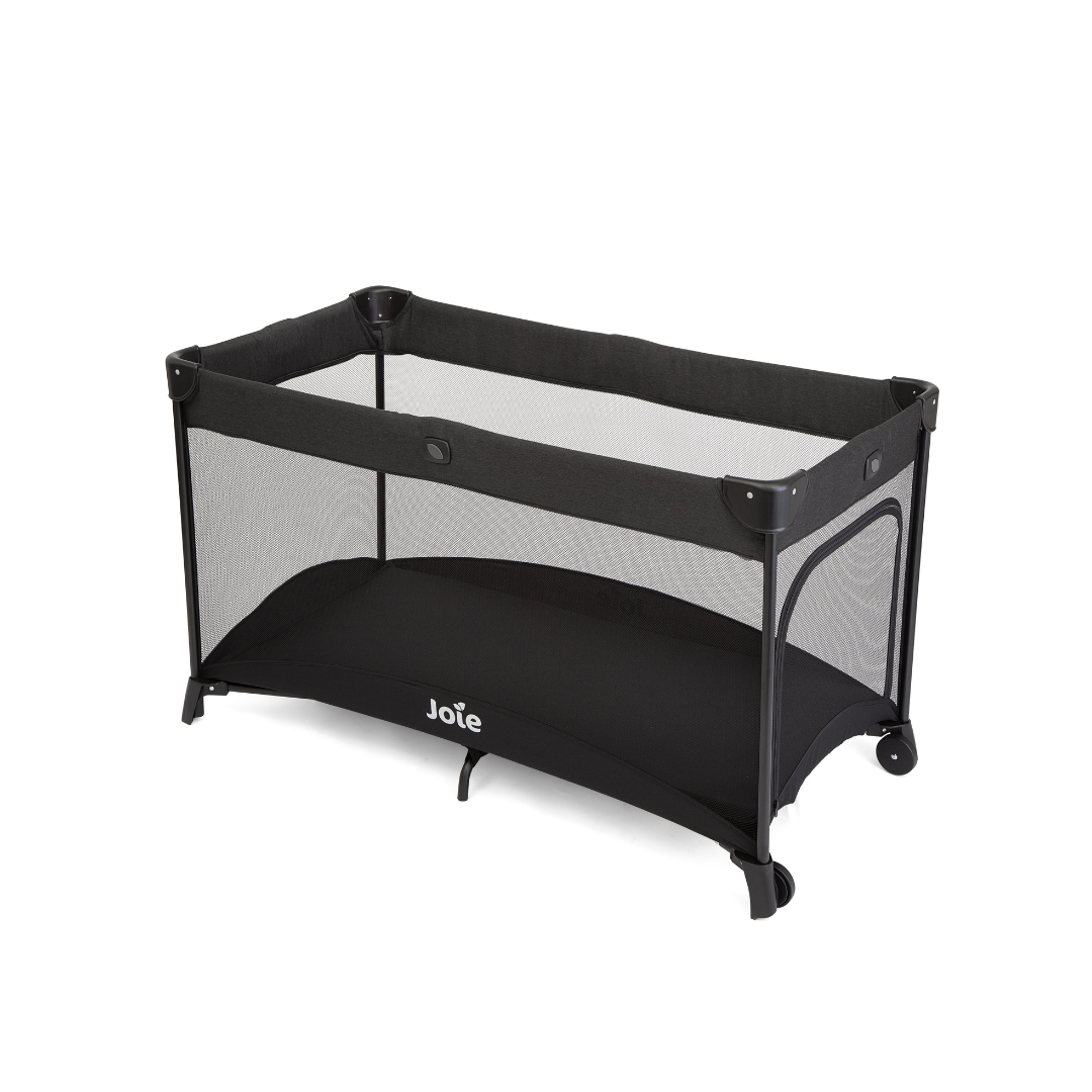 Patut pliant cu 2 niveluri Allura 120 cm, Shale, Joie Patut pliant cu 2 niveluri Allura 120 cm, Shale, Joie