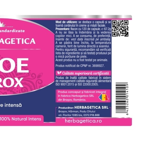Aloe Ferox, 120 capsule, Herbagetica Aloe Ferox, 120 capsule, Herbagetica