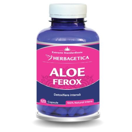 Aloe Ferox, 120 capsule, Herbagetica Aloe Ferox, 120 capsule, Herbagetica