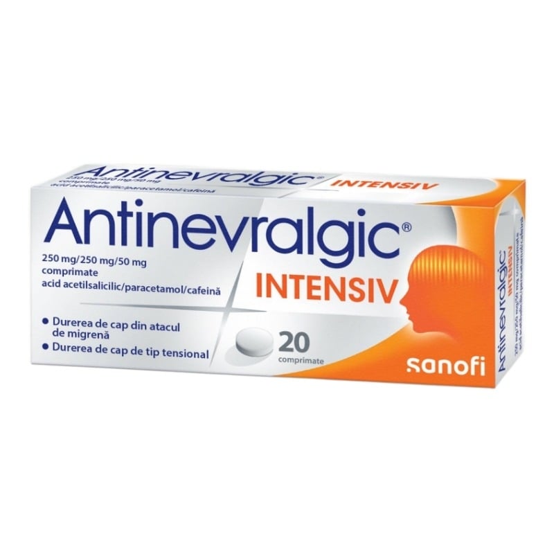 Antinevralgic Intensiv, 20 comprimate, Sanofi Antinevralgic Intensiv, 20 comprimate, Sanofi