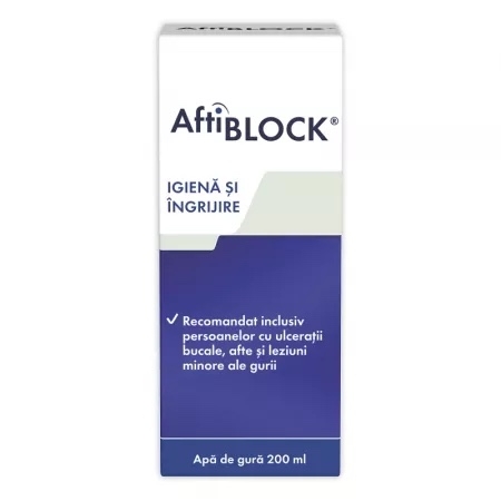 Apa de gura Aftiblock, 200 ml, Zdrovit Apa de gura Aftiblock, 200 ml, Zdrovit
