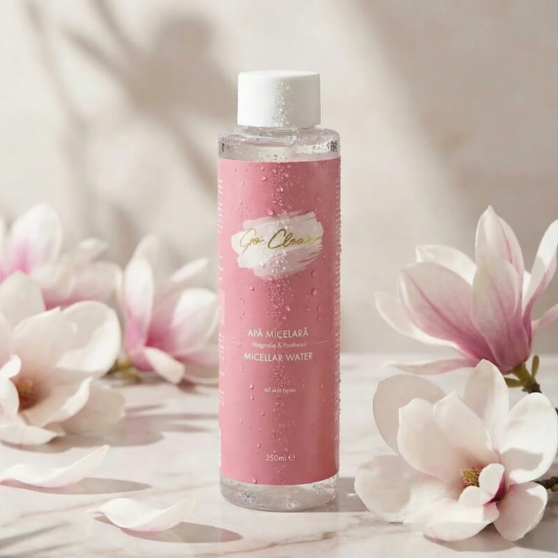 Apa micelara cu extract de magnolie si panthenol Go Clear, 250 ml, Girl Own Cosmetics