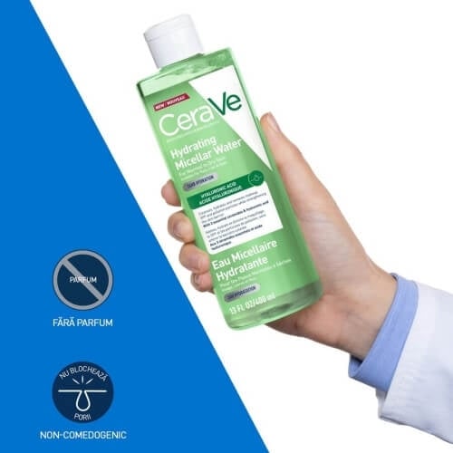 Apa micelara hidratanta pentru ten normal si uscat, 400 ml, Cerave Apa micelara hidratanta pentru ten normal si uscat, 400 ml, Cerave
