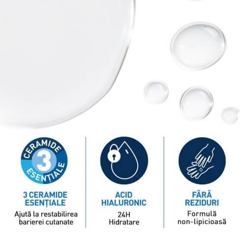 Apa micelara hidratanta pentru ten normal si uscat, 400 ml, Cerave Apa micelara hidratanta pentru ten normal si uscat, 400 ml, Cerave