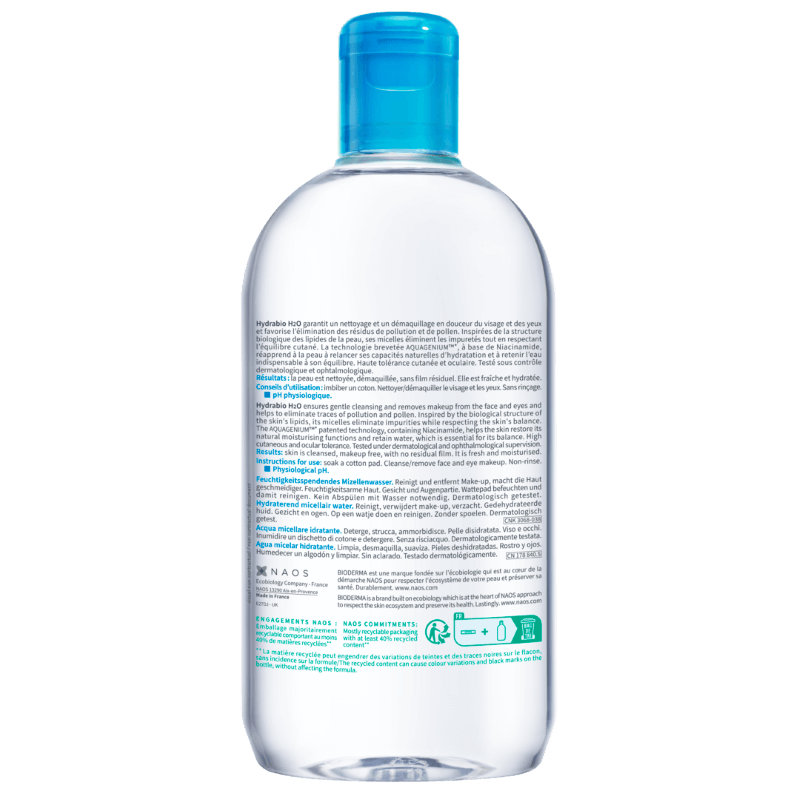 Apa micelara Hydrabio H2O, 500 ml, Bioderma Apa micelara Hydrabio H2O, 500 ml, Bioderma