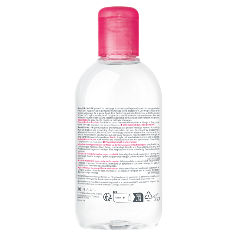 Apa micelara Sensibio AR H2O, 250ml, Bioderma Apa micelara Sensibio AR H2O, 250ml, Bioderma