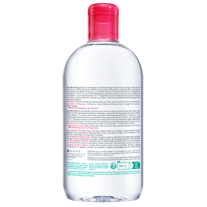 Apa micelara Sensibio H2O, 500ml, Bioderma Apa micelara Sensibio H2O, 500ml, Bioderma