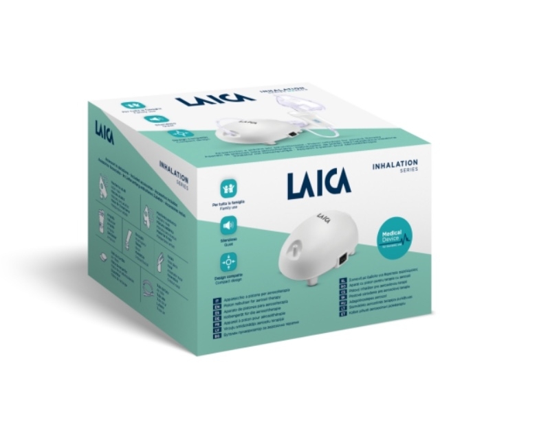 Aparat de aerosoli compact cu piston pentru copii si adulti NE3004, Laica Aparat de aerosoli compact cu piston pentru copii si adulti NE3004, Laica