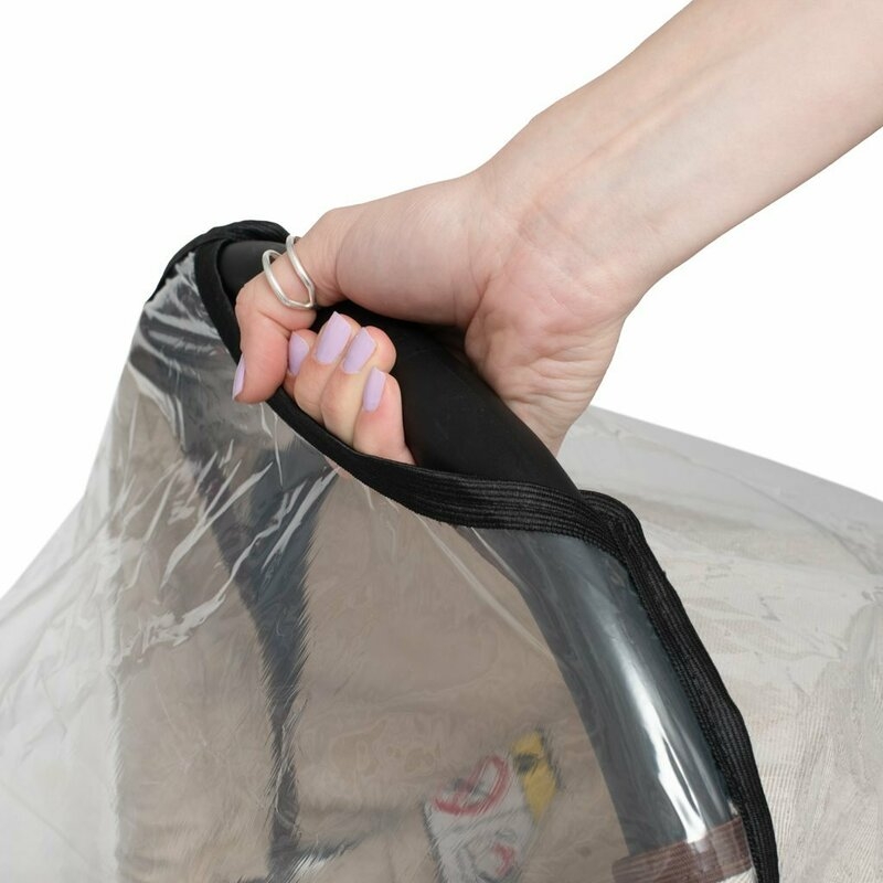 Aparatoare de ploaie, New Baby, Pentru scoica, Cu orificiu pentru un contact mai bun cu cel mic, Fara substante nocive, Transparent/Black Aparatoare de ploaie, New Baby, Pentru scoica, Cu orificiu pentru un contact mai bun cu cel mic, Fara substante nocive, Transparent/Black