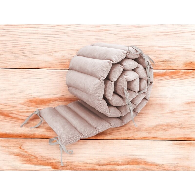 Aparatoare pentru patut, MimiNu, Tip panou, Pentru patut, Lungime 180 cm, Din catifea, Beige Pink Aparatoare pentru patut, MimiNu, Tip panou, Pentru patut, Lungime 180 cm, Din catifea, Beige Pink