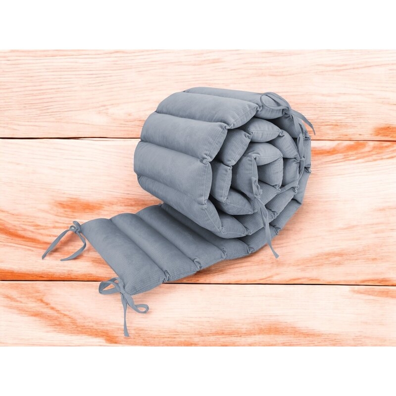 Aparatoare pentru patut, MimiNu, Tip panou, Pentru patut, Lungime 180 cm, Din catifea, Jeans Aparatoare pentru patut, MimiNu, Tip panou, Pentru patut, Lungime 180 cm, Din catifea, Jeans