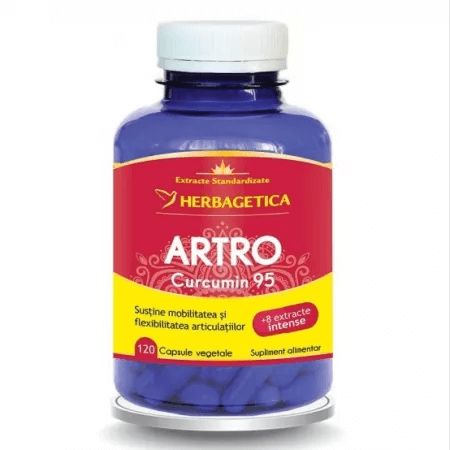 Artro+ Curcumin 95, 120 capsule, Herbagetica Artro+ Curcumin 95, 120 capsule, Herbagetica